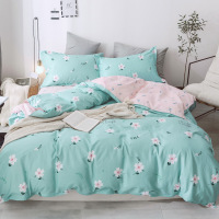 森朴小清新纯棉四件套学生床单式全棉三件套套件