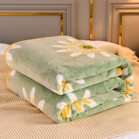 森朴珊瑚绒毯子法兰绒毛毯午睡毯冬季盖毯毛巾被春秋毯