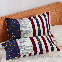 森朴斜纹加厚棉枕套大号床上用品磨毛枕芯套