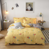 森朴四件套简约棉磨毛加厚全棉小清新被套学生宿舍床上用品