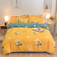 森朴四件套春秋冬棉磨毛全棉加厚被套被罩床单枕套套装