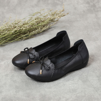 述雅新款妈妈鞋女单鞋平底中老年女鞋舒适软底女开车鞋豆豆鞋