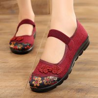 述雅老人老北京中老年布鞋女奶奶鞋女软底防滑平底老人家女式大码鞋子