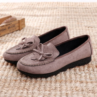 述雅豆豆鞋女春秋单鞋厚底软底工作女鞋老北京布鞋平底舒适妈妈鞋