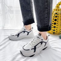 述雅鞋子女2021年新款百搭休闲运动鞋ins潮厚底学生韩版老爹鞋单鞋女