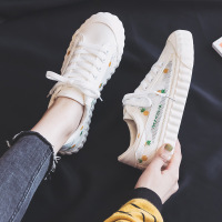 述雅述雅夏季新款镂空网纱面少女孩帆布鞋女鞋百搭透气初中大童小学生板鞋