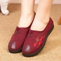 述雅老人鞋春秋布鞋女平底奶奶鞋软底舒适中老年妈妈鞋单鞋