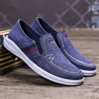 夏季老北京帆布鞋男鞋38码一脚蹬懒人套脚透气上班工作干活鞋45码