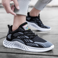 运动鞋男鞋2021春夏季新款老爹鞋飞织网布跑步休闲鞋韩版百搭潮鞋