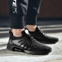 黑鞋网鞋春季透气休闲鞋网眼男鞋薄款软底工作舒适轻便上班网面鞋