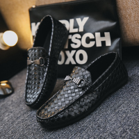 男鞋春季新款豆豆鞋男韩版百搭软底驾车懒人套脚鞋耐磨精神小伙鞋