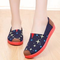 老北京布鞋女懒人一脚蹬平底帆布2021新款春季女式休闲透气单鞋子