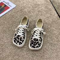 豹纹系带休闲时尚女鞋2021年春季新款韩版网红软底舒适百搭单鞋潮