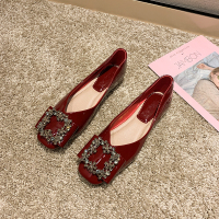 尚美嘉足平底单鞋女2021春季新款韩版网红百搭浅口软底豆豆鞋一脚蹬瓢鞋女