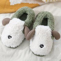 桔宿撸猫感棉拖鞋女冬季包跟家居室内可爱情侣保暖卡通毛绒棉鞋男