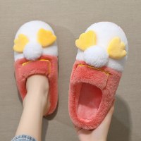 桔宿秋冬季撸猫感棉拖鞋女包跟室内厚底家居家用毛毛绒情侣棉鞋男冬天
