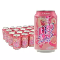 冰峰（ICE PEAK）汽水饮料陕西特产330ml*24罐装白桃味汽水碳酸饮料老汽水