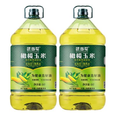 花橄榄玉米调和油植物调和油食用油家用5斤正品