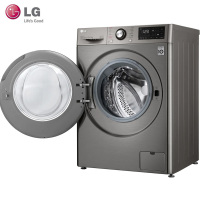 LG 10公斤滚筒洗衣机 DD直驱变频 6种智能手洗 蒸汽除菌除螨 钢钻玻璃门 碳晶银FY10PY4