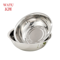 瓦图 不锈钢盆子 圆形洗脸盆 家用无磁加厚洗菜盆直径40cm 2个装