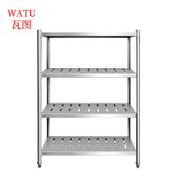 瓦图 1.2米/1.5米/1.8米 不锈钢货架 组装四层冲孔货架 厨房置物架 120*50*155cm 2件装