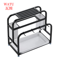瓦图(WATU) 不锈钢刀架 厨房多功能收纳置物刀架 33*22*31.5cm 2个装