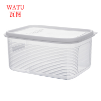 瓦图(WATU) 收纳盒 冰箱保鲜盒 水果干货密封盒塑料盒储藏盒 40*28*18cm 15.5L 2个装