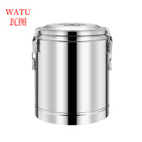 瓦图 不锈钢桶带盖 带卡扣 凉茶桶 保温桶 密封桶 带水龙头 10L 1个装