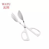 瓦图 不锈钢食品夹 长叉夹 24.5cm 1个装