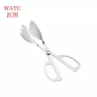 瓦图 不锈钢食品夹 短叉夹 24.5cm 1个装