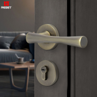 RESET卧室把手室内木锁锌合金家用通用型带钥匙简约新中式