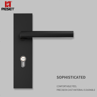 RESET锁室内静音简约黑色卧室锁房锁实木锁房间锁美式