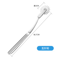 1个瓦针轮/邦可慧神经外科医用不锈钢叩诊炳检查检测反射锤带刺滚轮多功能刻度叩诊炳查体骨科敲打病理诊断三角泰勒锤