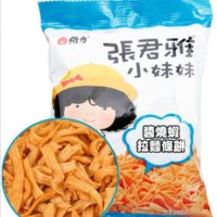 台湾进口零食 即食面 张君雅小妹妹酱烧虾拉面条饼/饼干条65g