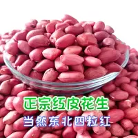 3斤红皮花生米真空防潮防虫可选花生酱东北四粒红无壳大粒小粒