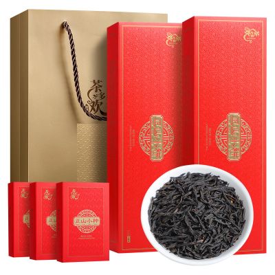 铁观音茶叶礼盒装乌龙茶新茶金骏眉红茶正山小种茶叶小泡装 正山小种2条300g