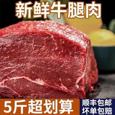 牛肉批发新鲜正宗非现杀牛腱子冷冻黄牛肉整块牛腿肉调理生鲜肉类 5斤牛腿肉