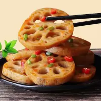 香辣藕片海带零食素菜下饭菜批发蔬菜干学生网红小吃咸菜休闲食品 香辣藕片 5包较贵不推荐