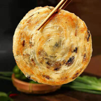 [20片梅干菜煎饼]正宗手抓饼批发家庭装大号饼类早餐半成品饼皮