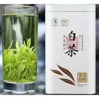 正宗安吉白茶 新茶明前头采嫩芽珍稀白茶叶罐装礼盒装125g