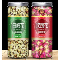 散结节茶白梅花玫瑰花 花茶绿萼梅花正宗精选 泡水组合新货