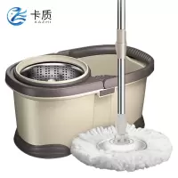卡质 免手洗 旋转拖把桶(颜色备注)金属篮+加强杆+不锈钢盘+1个拖把头 套