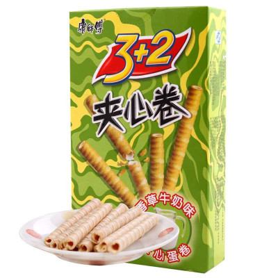 康师傅 3+2夹心蛋卷 香草牛奶味 55g/盒