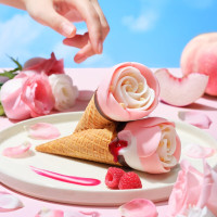 和路雪 可爱多甜筒 白桃玫瑰口味冰淇淋 68g