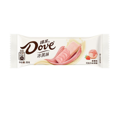 德芙草莓味巧克力冰淇淋50g/支(28支/箱)