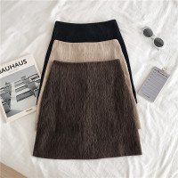 大码半身裙胖mm春夏2021新款A字裙高腰显瘦包臀裙子学生黑色短裙