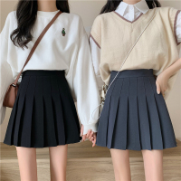 胖mm大码半身裙女春夏学生黑色百褶裙高腰a字显瘦短裙子2021新款
