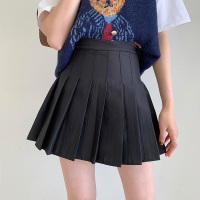 秋冬黑色高腰防走光百褶半身裙女春季2021年新款显瘦a字短裙裙子