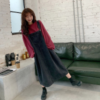 宽松显瘦牛仔背带裙女2021春季新款休闲百搭中长款连衣裙包臀裙子