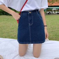百搭纯色a字牛仔半身裙女2020新款韩版时尚高腰显瘦包臀裙短裙子